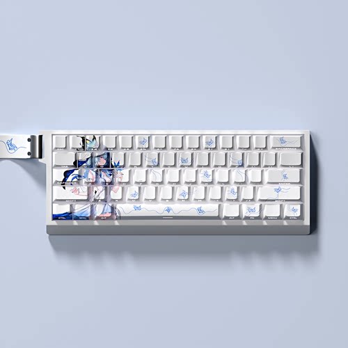 守岸人-鸣潮二次元主题键帽原厂侧刻透光PBT热升华适配60/64/68