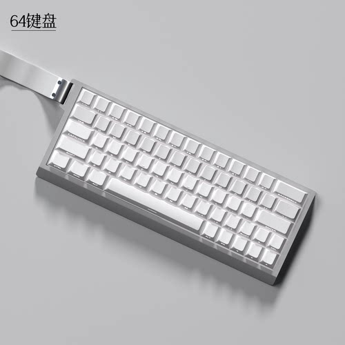 白色侧刻键帽原厂高度透光pbt热升华适配60/61/68等键盘MAD60 68