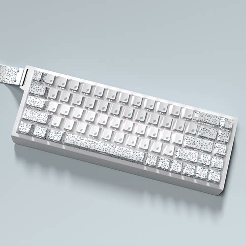 印花键帽原厂高度PBT材质侧刻透光适配60/63/64/68键盘Ez63 ace60