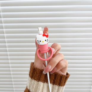 手机数据线保护套充电线防折断2024新款可爱收纳整理固定器适用于苹果安卓type-c充电器保护头15全包ipad华为