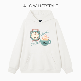 2025秋冬爆款 LIFESTYLE生活系列 ALOW 印花连帽卫衣外套 正品