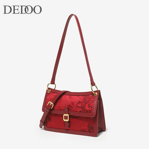 Красная сумка через плечо для невесты, коллекция 2023, китайский стиль, премиум класс