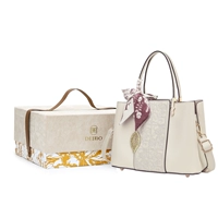 Белые бретели, бежевая подарочная коробка, 733м