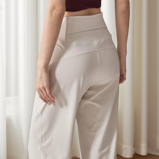 高腰阔腿运动裤 1595 宽松直筒垂感显瘦跑步健身瑜伽长裤