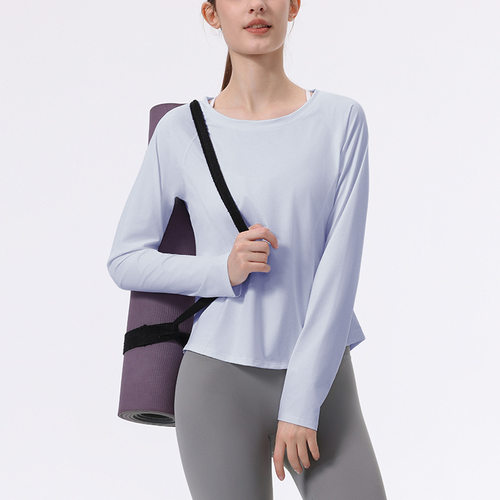 长袖款运动上衣跑步健身普拉提瑜伽服罩衫1433