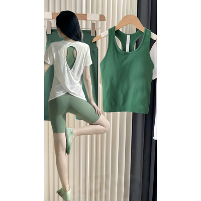 镂空交叉美背瑜伽服圆领运动瑜伽罩衫长袖上衣699