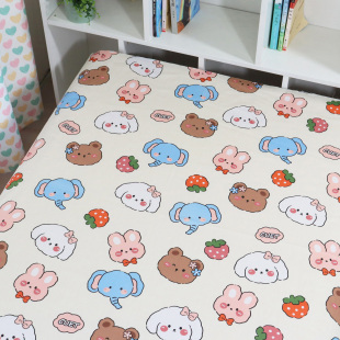 卡通图案全棉布料斜纹纯棉宝宝儿童床品1.6米宽