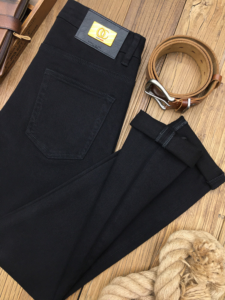 ZERODEGREENORTH 청바지 남성 비즈니스 루즈 스트레이트 팬츠 캐주얼 신축성 슬림 풋 팬츠
