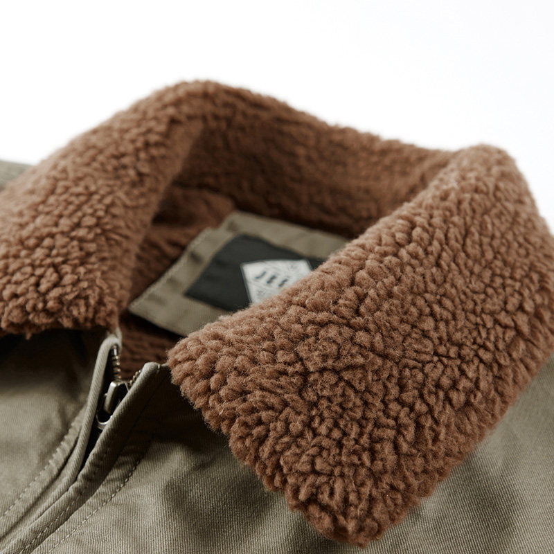 ZERODEGREENORTH 가을 겨울 양고기 벨벳 코튼 코트 남성 벨벳 두꺼운 코튼 코트 재킷