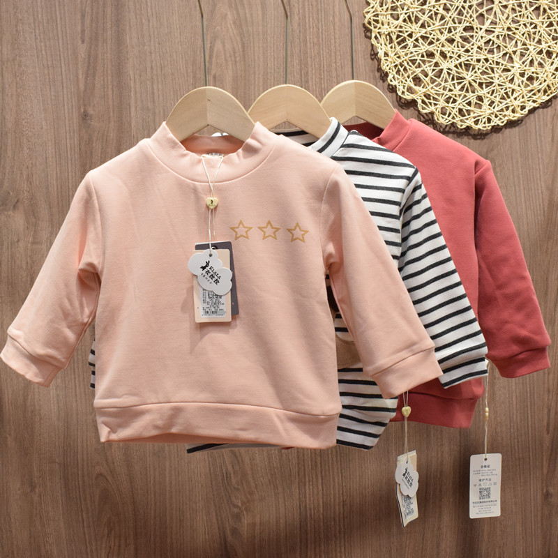 衣拉拉儿童保暖上衣双层加厚