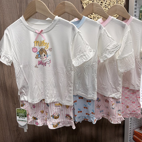 清仓小蚂蚁儿童家居服夏季女童莫代尔短袖睡衣套装公主蕾丝1-3岁