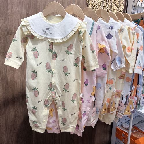 衣拉拉家多品牌婴儿连体衣服秋季女童宝宝纯棉长袖爬服0-1岁外出