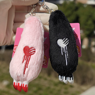 日本Gloomy Bear暴力熊包包挂件钥匙扣毛绒吊饰暴走款爪子形玩偶
