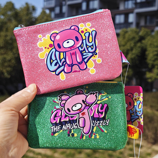 现货日本Gloomy暴力熊收纳包化妆包口红耳机文具收纳袋零钱包