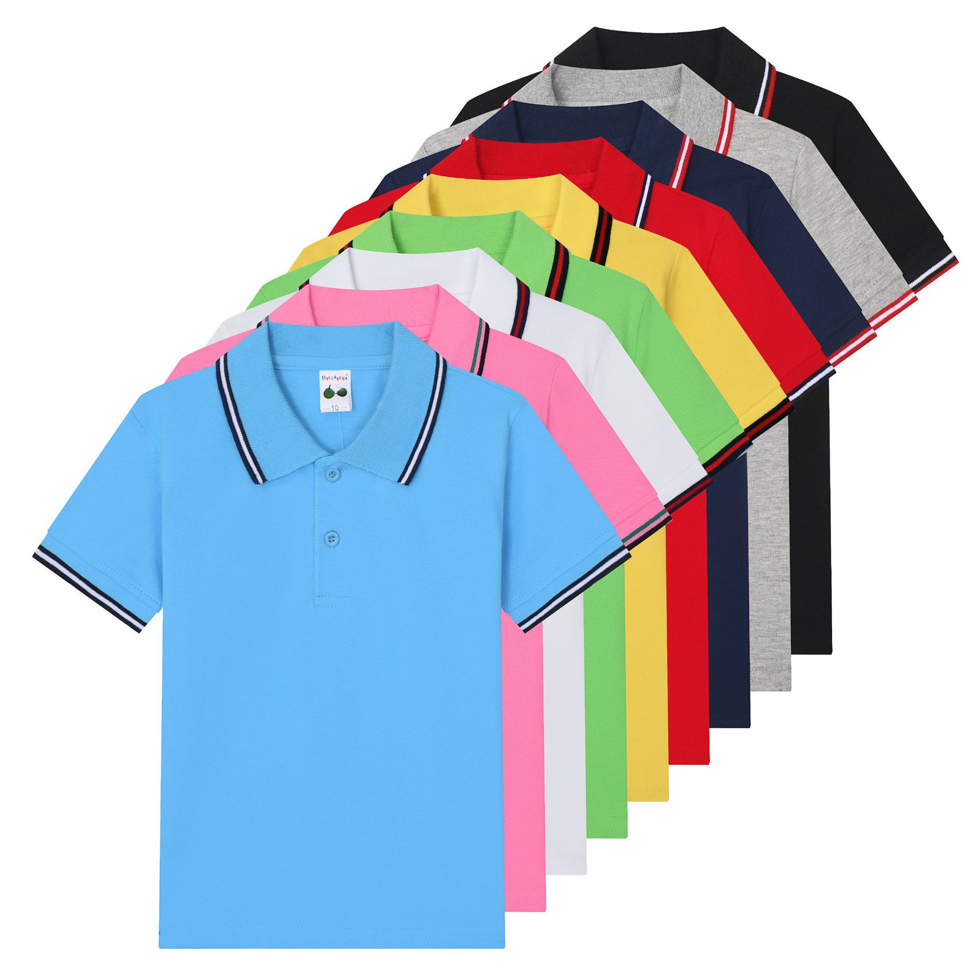 纯棉短袖POLO衫中学生校服