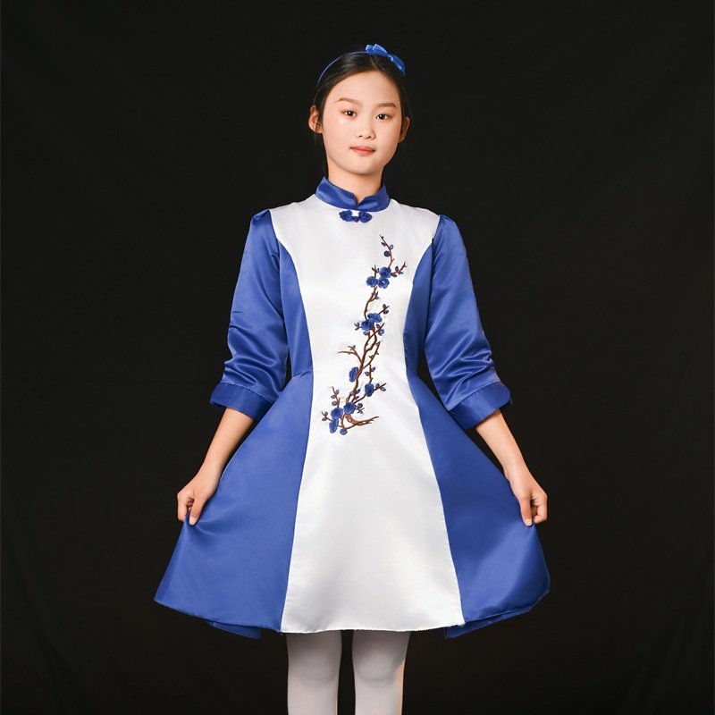 六一儿童表演服古筝演出服中国风小学生演讲比赛诗歌朗诵合唱服装