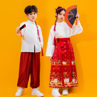 马面裙搭配的上衣女童古风儿童女孩汉服明制超仙裙子中国风唐装