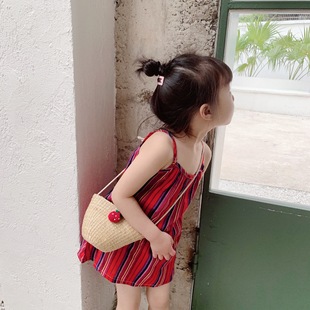 ins风女宝宝甜美小吊带清凉碎花洋气裙子度假连衣裙 2020女童夏季
