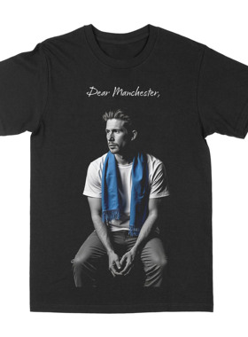 曼城德布劳内男生正肩oversize中性风短袖潮流T恤男生穿搭上衣