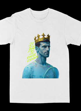 德约科维奇Novak Djokovic图案印花T恤男女网球迷周边纯棉短袖