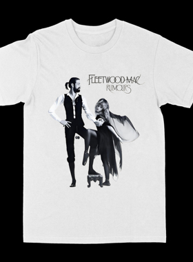 fleetwood mac乐队专辑 rumours印花短袖T恤男女同款潮流设计个性