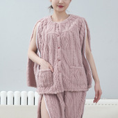 护理服PICC置管骨折穿衣服瘫痪病人专用病号服老人法兰绒保暖睡衣