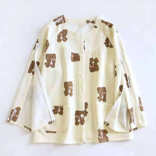 秋冬护理服一片式易穿脱保暖透气