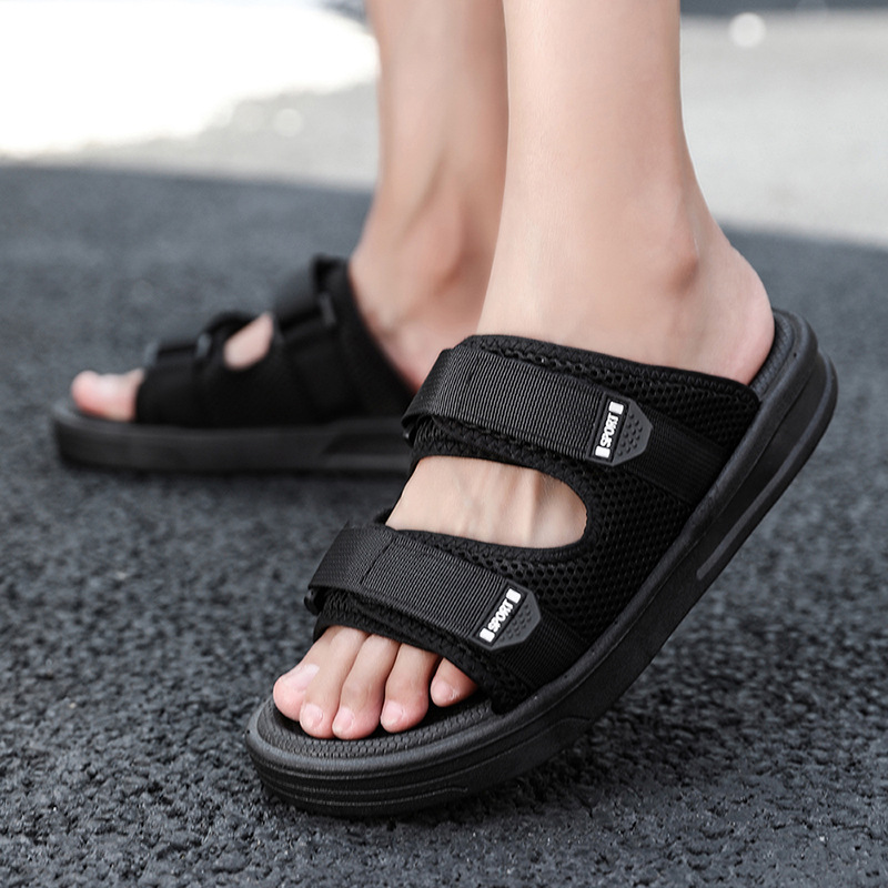 休闲网面鞋透气魔术贴康复鞋防水