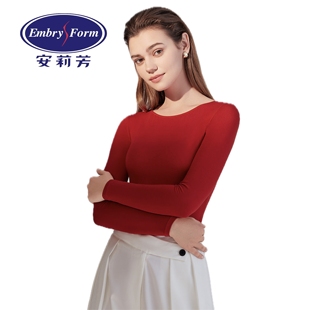 【氨基酸暖肤衣】安莉芳秋冬抗菌秋衣秋裤女本命年大红色内衣套装