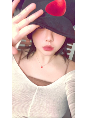 noct夜光虫纯银玫瑰金珐琅超可爱红豆项链锁骨链ins少女风百搭