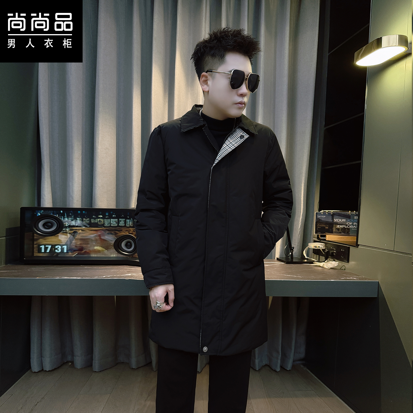 2025冬季韩版中长款风衣羽绒服