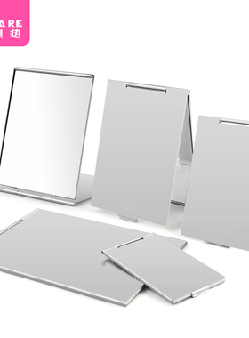 pq801-小镜子迷你便携折叠方镜框时尚薄款创意女士随身小巧简