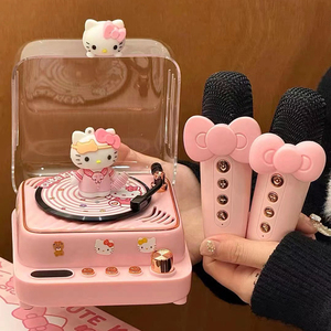 hellokitty蓝牙音箱小型复古麦克风唱歌音响KT猫生日礼物女生闺蜜