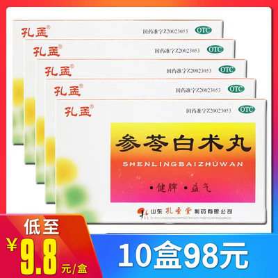 【孔孟】参苓白术丸6g*10袋/盒