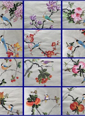 小品斗方小写意国画客厅挂画手绘