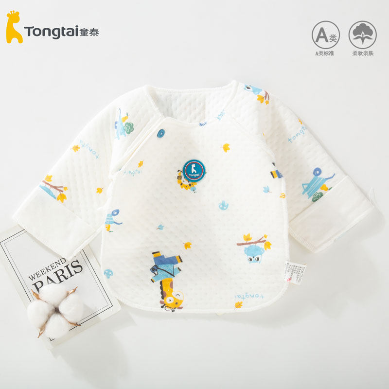 TONGTAI  따뜻한 하프백 의류  3 층 퀼트 탑 따뜻한 의류 가을 겨울 바닥 순수 코튼