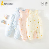 加棉秋冬棉裤 纯棉a类宝宝冬季 连体衣2025新款 童泰婴儿背带裤 冬装