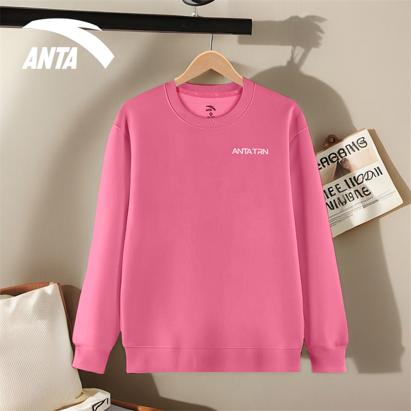 安踏女百搭圆领外套春装内搭长袖