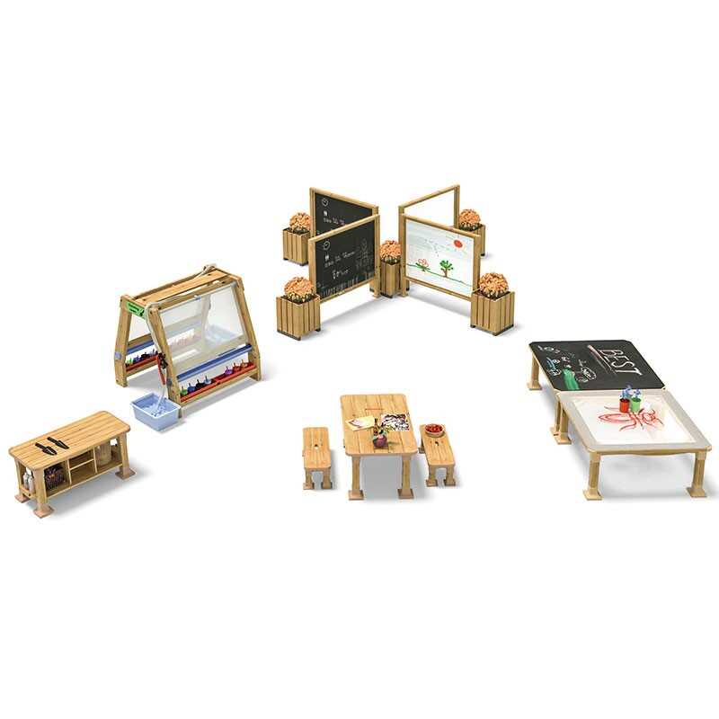 美工区组合套装画具收纳架滴画架