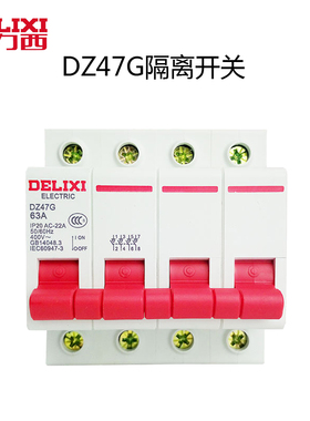 德力西隔离开关DZ47G 2P 3P 4P 32A 40A 63A 100A 125A小型断路器
