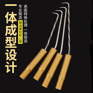 绑钢筋工专用扎钩小板桥扎勾塑料把不锈钢桩芯钢扎丝钩双轴绑钩