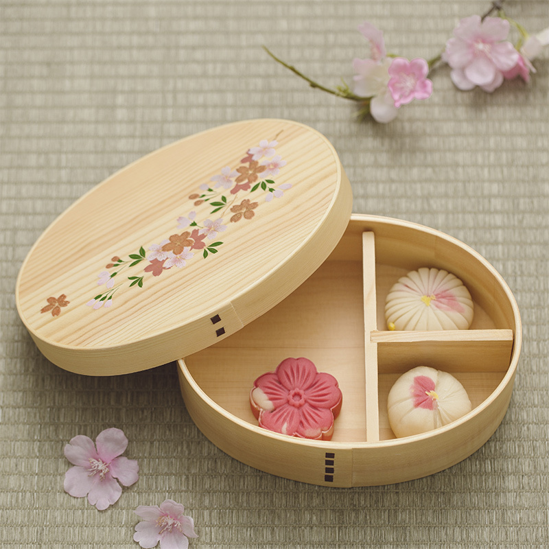 日本进口wakacho若兆 传统漆器 天然杉木饭盒 保温餐盒日式便当盒