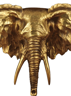 黄铜大象挂件欧式墙壁家居客厅