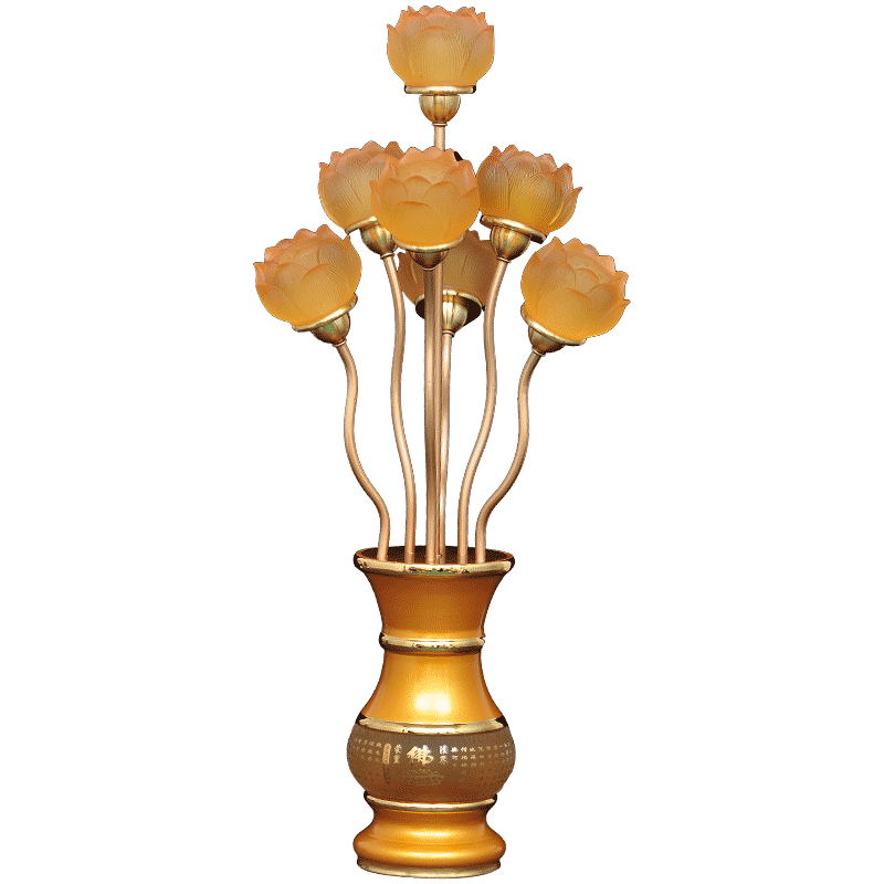 七彩插电佛前观音长明灯