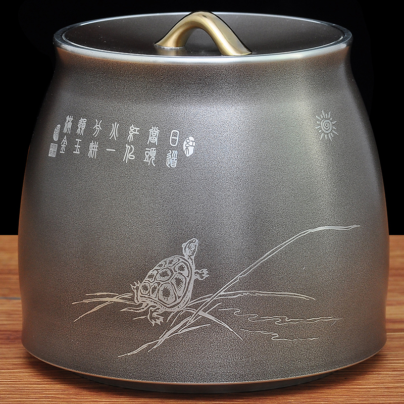 廖达锡罐纯锡茶叶罐锡制防潮密封罐精品礼盒装送客户朋友商务礼品