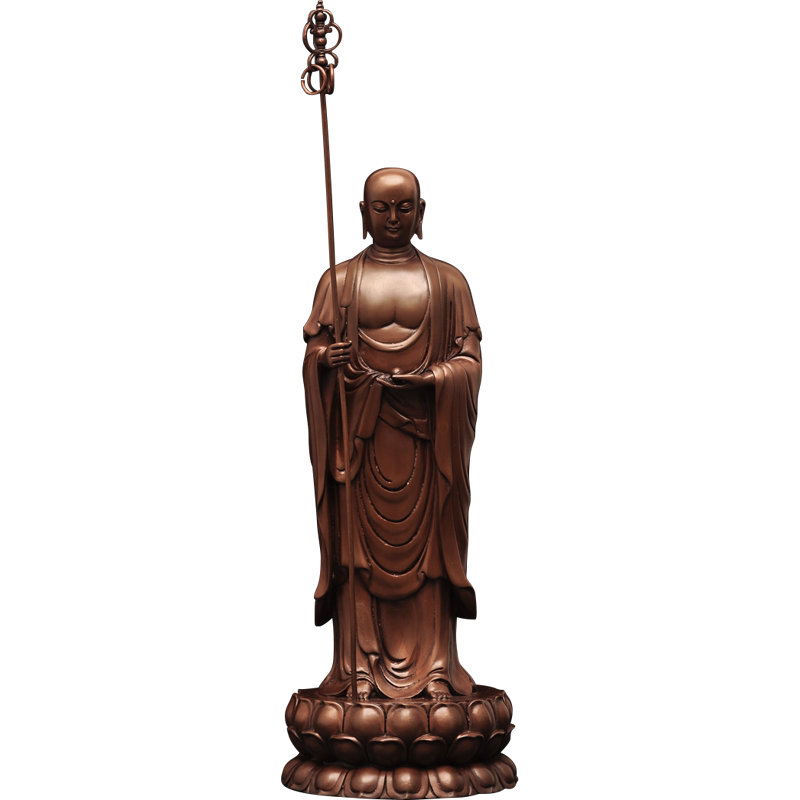 紫铜地藏王摆件九华山地藏王菩萨