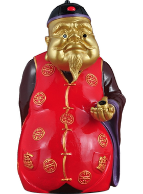 全铜彩绘招财工艺品客厅