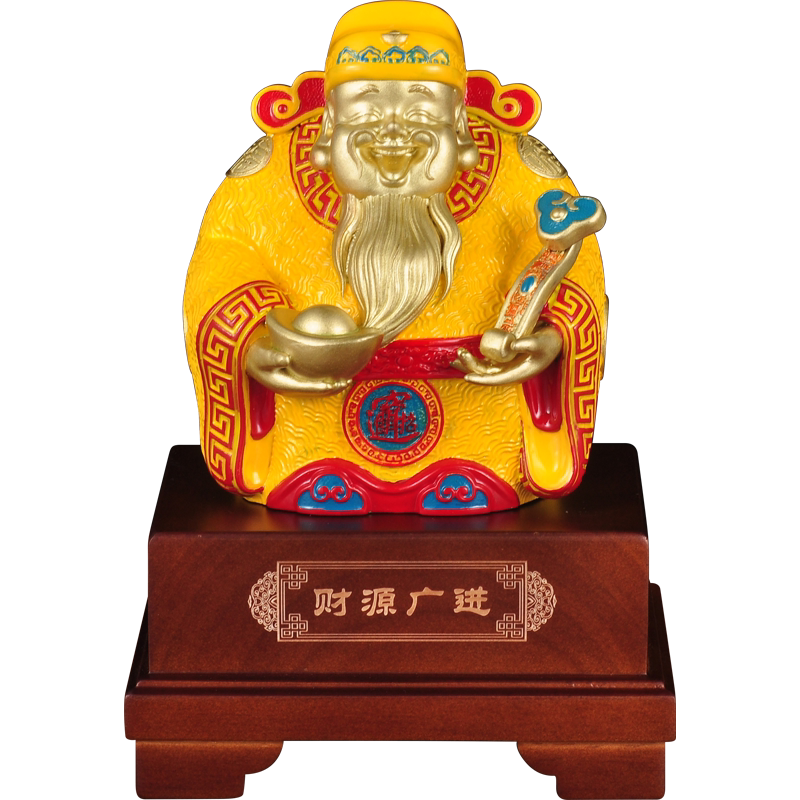 彩铜财神摆件供奉家居客厅玄关