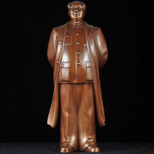 紫铜毛主席摆件人民服务站像