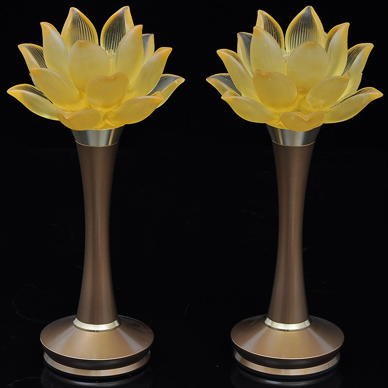 琉璃莲花灯摆件供佛灯led灯佛供灯室内家用佛前供奉长明灯观音灯